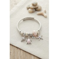 Pembe Caretta Caretta ve Deniz Yıldızı Charmlı Bileklik TJ-BB8784