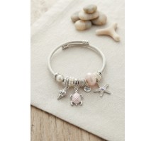 Pembe Caretta Caretta ve Deniz Yıldızı Charmlı Bileklik TJ-BB8784