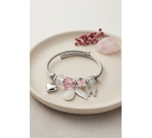 Damla Model Pembe Renk Charmlı Bileklik TJ-BB8794