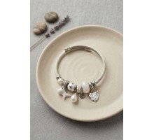 Beyaz Dino Charmlı Bileklik TJ-BB8801