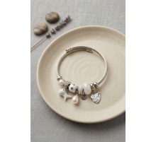 Beyaz Dino Charmlı Bileklik TJ-BB8801
