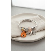 Turuncu Şans Tavşanı Charmlı Bileklik TJ-BB8809