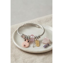 Pembe Şans Tavşanı Charmlı Bileklik TJ-BB8810