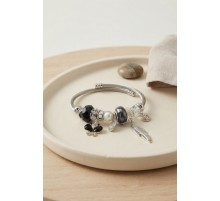 Siyah Kelebek Charmlı Bileklik TJ-BB8814