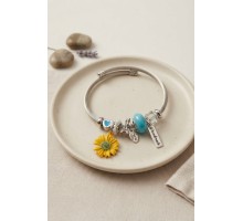 Sarı Papatya Charmlı Bileklik TJ-BB8820