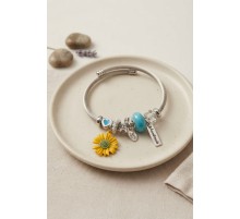 Sarı Papatya Charmlı Bileklik TJ-BB8820