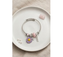 Mor Papatya Charmlı Bileklik TJ-BB8822