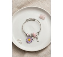 Mor Papatya Charmlı Bileklik TJ-BB8822