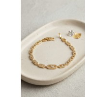 Gold Renk Zirkon Taşlı Messika Model Bileklik TJ-BB8850