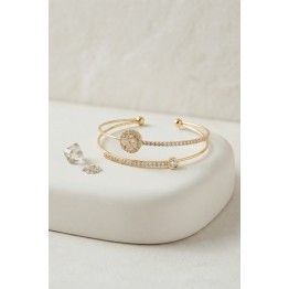 Gold Renk Zirkon Taşlı Kadın Bileklik TJ-BB8886