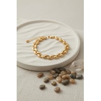Gold Renk Sarmal Damla Model Kadın Bileklik TJ-BB8891