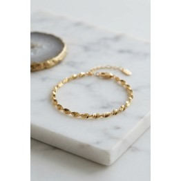 CM Gold Renk Burgu Yılan Zincir Model Kadın Bileklik TJ-BB8900