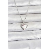 316L Çelik Zincir Gümüş Renk Kitty Model Kolye TJ-BKO11066
