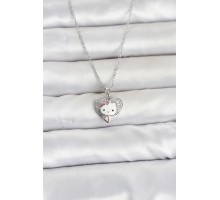 316L Çelik Zincir Gümüş Renk Kitty Model Kolye TJ-BKO11066