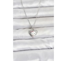 316L Çelik Zincir Gümüş Renk Kitty Model Kolye TJ-BKO11066