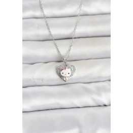 316L Çelik Zincir Gümüş Renk Kitty Model Kolye TJ-BKO11066