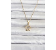 316L Çelik Zincir Gold Renk Caretta Caretta Model Kadın Kolye TJ-BKO11096