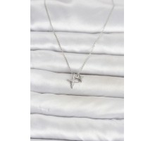 Pirinç Gümüş Renk Minimal Kutup Yıldızı Model Kadın Kolye TJ-BKO11119