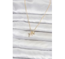 Pirinç Gold Renk Minimal Kutup Yıldızı Model Kadın Kolye TJ-BKO11120