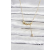 Pirinç Gold Renk Minimal Sallantılı Yıldız Model Kadın Kolye TJ-BKO11122