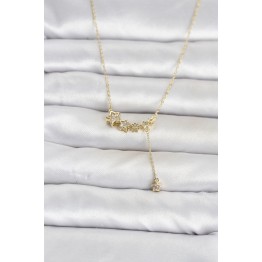Pirinç Gold Renk Minimal Sallantılı Yıldız Model Kadın Kolye TJ-BKO11122