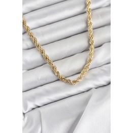 CM Burgu Model Gold Renk Pirinç 60 cm Kadın Kolye TJ-BKO11127