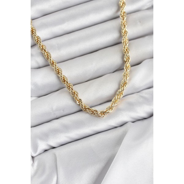 CM Burgu Model Gold Renk Pirinç 60 cm Kadın Kolye TJ-BKO11127