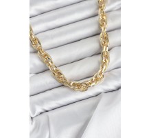 CM Kalın Burgu Model Gold Renk 60 cm Kadın Kolye TJ-BKO11129