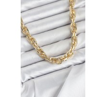 CM Kalın Burgu Model Gold Renk 60 cm Kadın Kolye TJ-BKO11129
