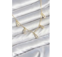 Pirinç Minimal Messika Model Zirkon Taşlı Kadın Kolye TJ-BKO11149