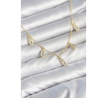 Pirinç Minimal Messika Model Zirkon Taşlı Kadın Kolye TJ-BKO11149