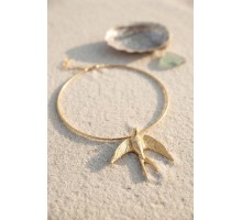 Kırlangıç Model Gold Renk Choker Kadın Kolye TJ-BKO11151