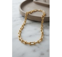 Gold Renk Pirinç Tifani Model Kadın Kolye TJ-BKO11153
