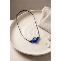 Handmade Bohem Mavi Nazar Kolye TJ-BKO11198