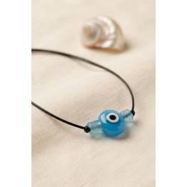 Handmade Bohem Açık Mavi Nazar Kolye TJ-BKO11199
