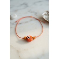 Handmade Bohem Turuncu Nazar Kolye TJ-BKO11200