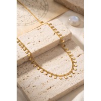 Gold Renk Yıldız Pul Model 60 cm Kadın Kolye TJ-BKO11211