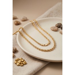CM Burgu Zincir Model Gold Renk 50 cm Kadın Kolye TJ-BKO11217