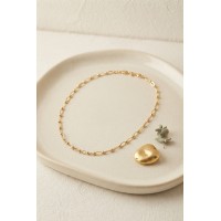 CM Top ve Halka Zincir Model 50 cm Gold Renk Kadın Kolye TJ-BKO11218