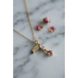 316L Çelik Zincir Gold Renk Balık Kuyruğu Model Kadın Kolye TJ-BKO11245