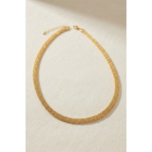 Hasır Zincir Model Pirinç Gold Renk Kadın Kolye TJ-BKO11271