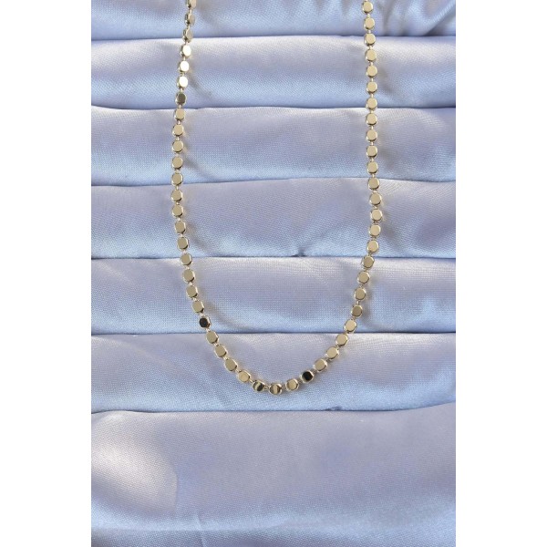 316L Çelik Gold Renk 60 cm Parçalı Ezme Kolye TJ-BKO9470