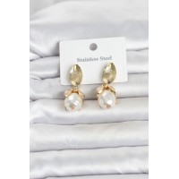 316L Çelik Gold Renk Çiçek Model Kadın Küpe TJ-BKP11802
