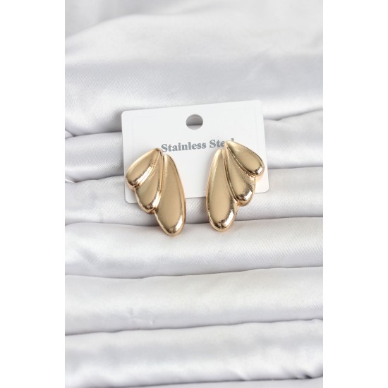 316L Çelik Gold Renk Vintage Kadın Küpe TJ-BKP11808