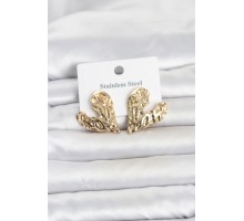 316L Çelik Gold Renk Kalp Model Kadın Küpe TJ-BKP11809