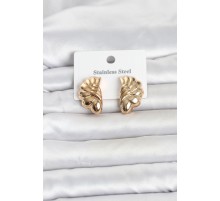 316L Çelik Gold Renk Vintage Model Kadın Küpe TJ-BKP11813