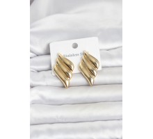 316L Çelik Gold Renk Motif Model Kadın Küpe TJ-BKP11819