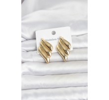 316L Çelik Gold Renk Motif Model Kadın Küpe TJ-BKP11819