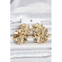 316L Çelik Gold Renk Lotus Model Kadın Küpe TJ-BKP11820
