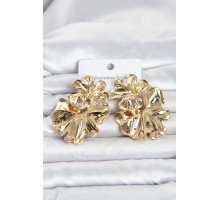 316L Çelik Gold Renk Lotus Model Kadın Küpe TJ-BKP11820